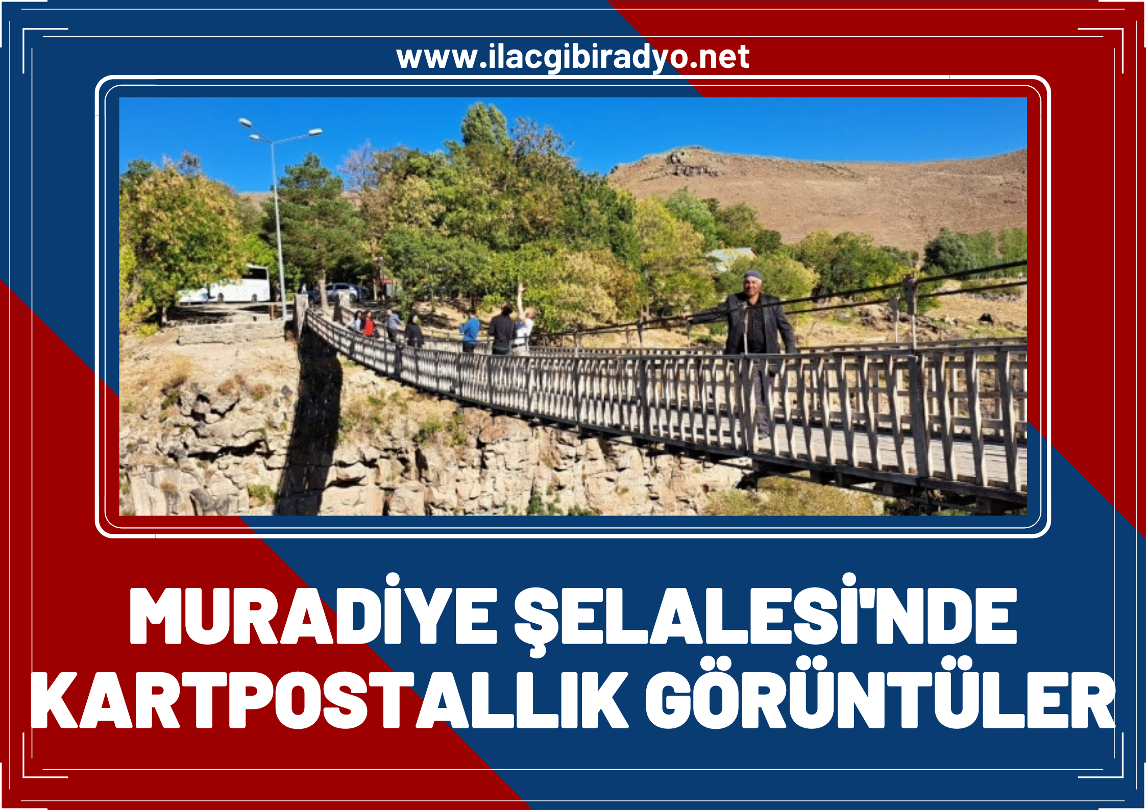 Muradiye Şelalesi’nde kartpostallık görüntüler!