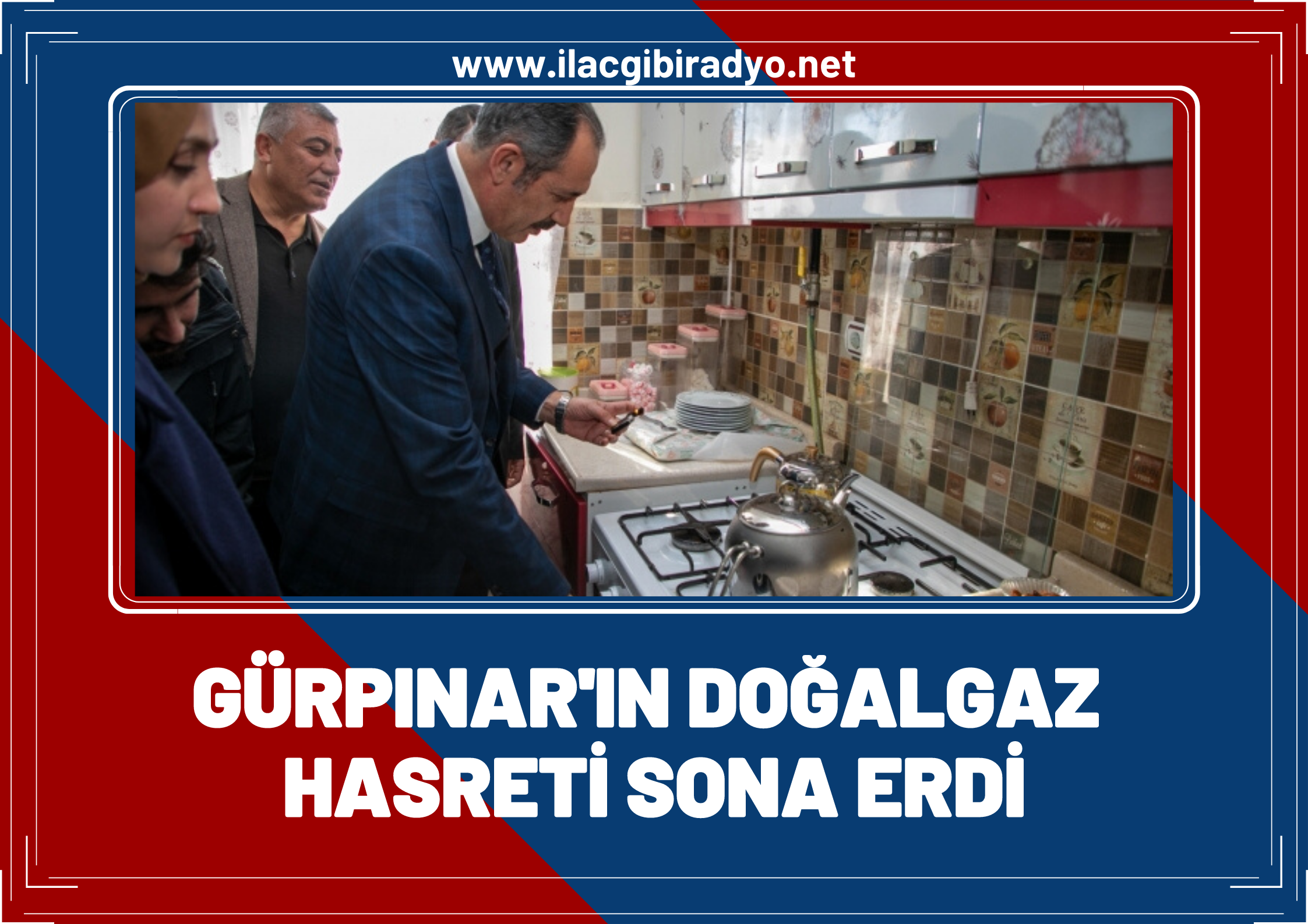 Gürpınar'da doğalgaz hasreti sona erdi! Doğalgaz ile ilk çay demlendi