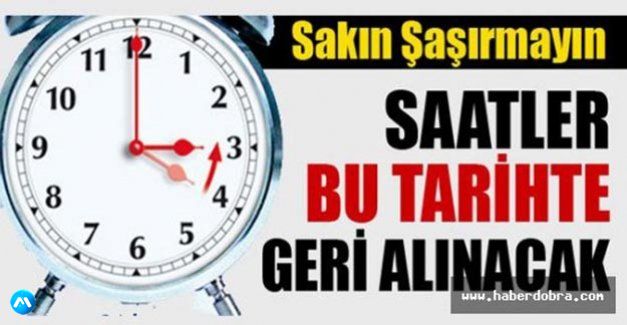 Saatler Ne Zaman Geri Alınıyor?