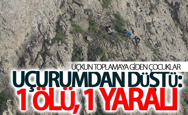 Uçkun toplamaya giden çocuklar uçurumdan düştü: 1 ölü, 1 yaralı