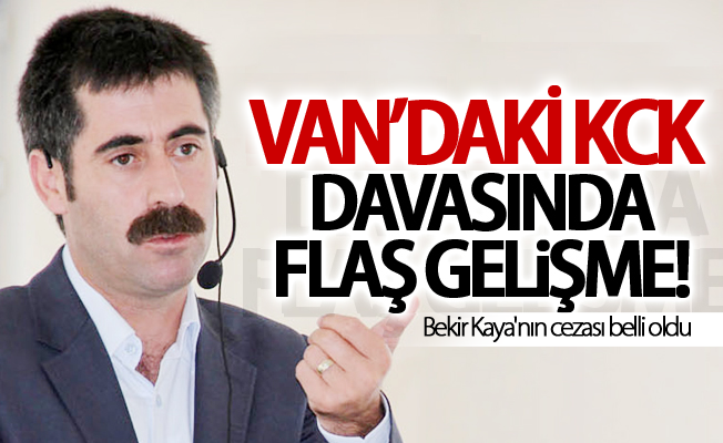 Van Büyükşehir Belediye eski Başkanı Bekir Kaya'nın cezası belli oldu