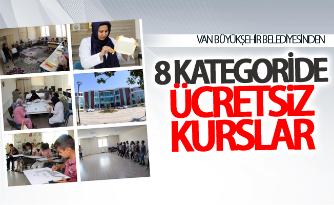 Van Büyükşehir Belediyesinden 8 kategoride ücretsiz kurslar