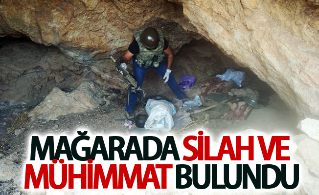 Van'da mağarada silah ve mühimmat bulundu